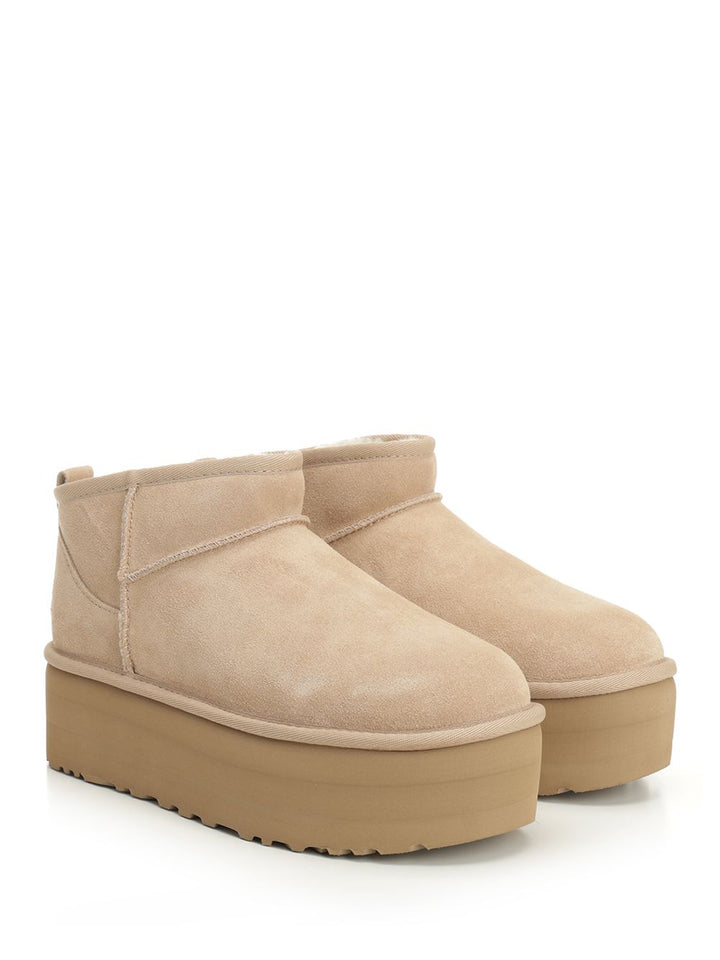 Ugg Ultra Mini Platform Boots - Beige | 180d36795ba02727cf19497f853b0edf958eb6c7