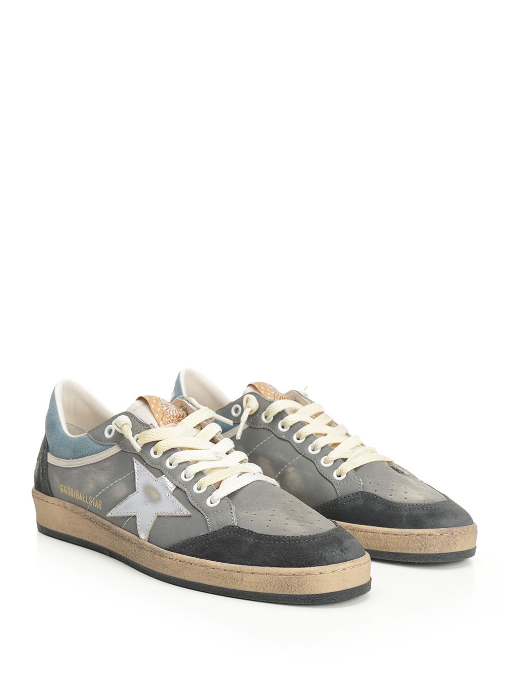 Golden Goose Deluxe Brand Ballstar Double Sneakers - Grey | 0ed140129c3c64c87b2957cf2dba6154124d3e48