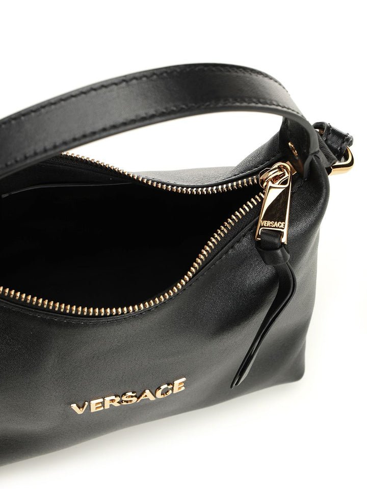 Versace Versace Tag Hobo Bag Handbags - Black | 59a6c3d438281f87d47b00fc09732b40235b9323