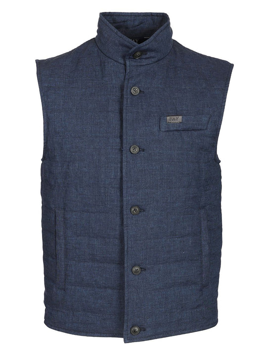 Linen Vest Jackets Blue