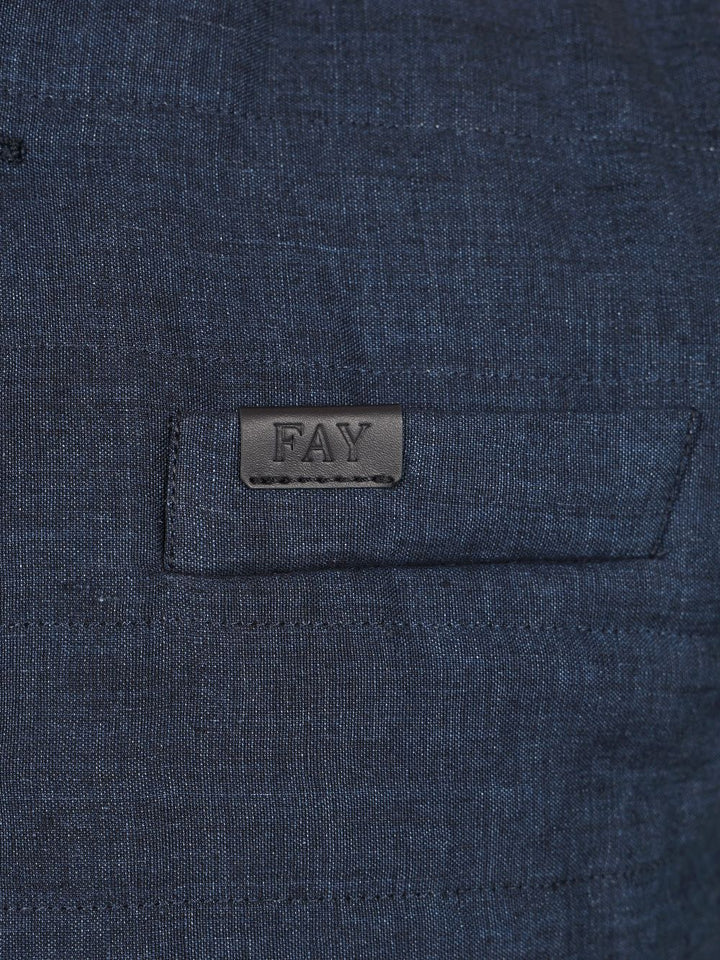 Fay Linen Vest Jackets - Blue | 17f06089d4803ef4f5b41bac8d94020c4b47bc61