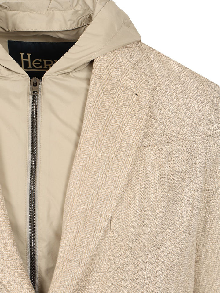 Herno Ecoage Blazer Jackets - Beige | 0d533d0f88f27c2ec1e5e984a9df0c3f04107a04