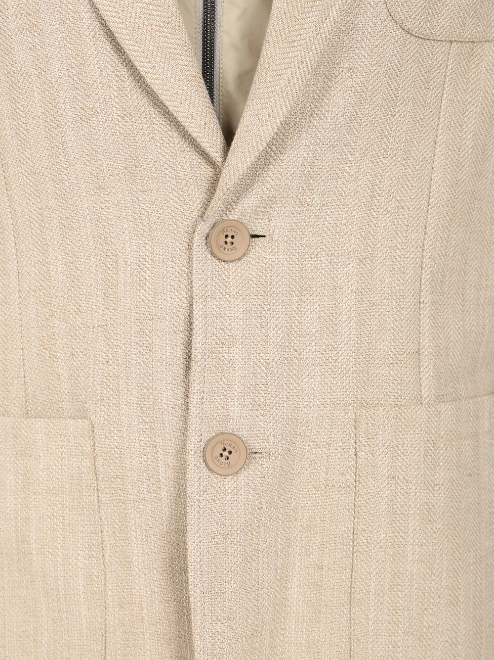 Herno Ecoage Blazer Jackets - Beige | 9f5dcc0489e0c7b9c4ba0870144b61f3eeefd605