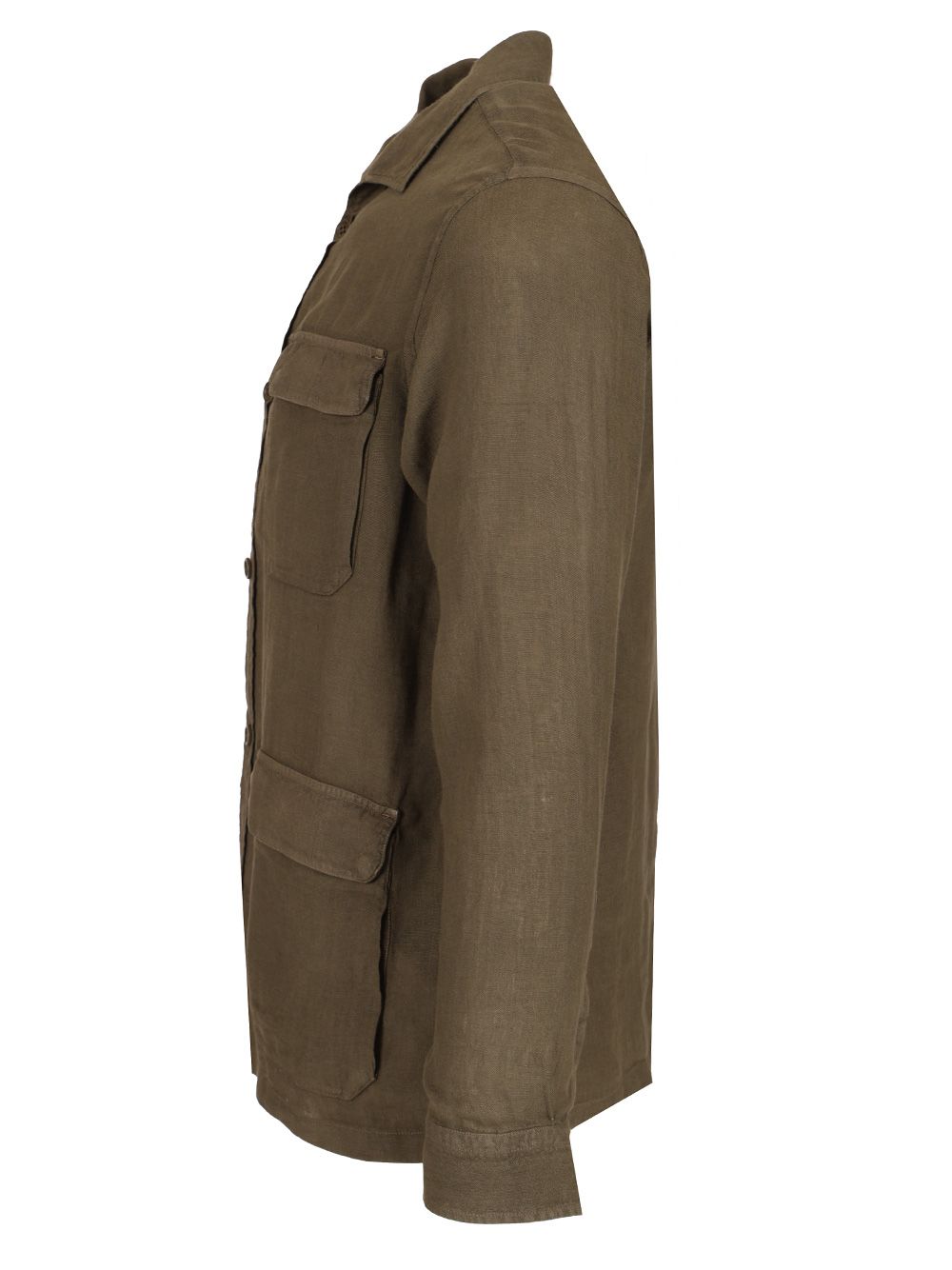 Herno Field Jacket-Style Overshirt Jackets - Green | 72b026698af6169afb444a50b06508609bdad56a
