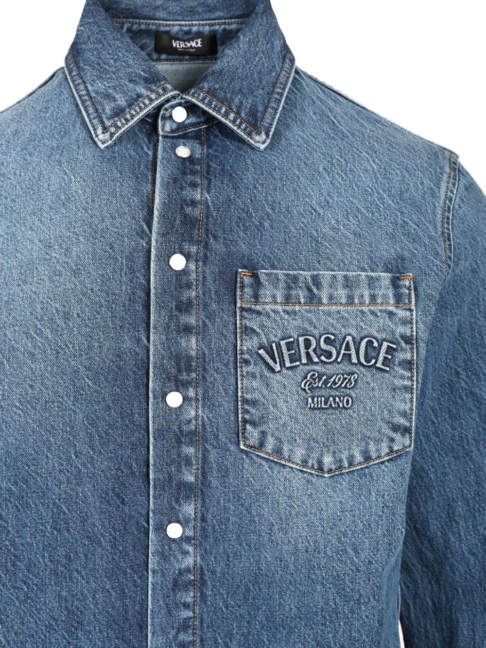 Versace Versace Milano Shirts - Blue | 98f6e4581477c05e561f7334a9ed62e40ab5b965