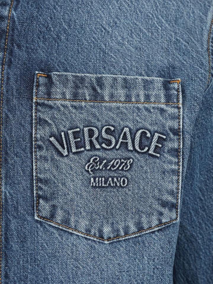 Versace Versace Milano Shirts - Blue | 0ef03fc014fea7a0fef544eea58e871e1bd1fa71