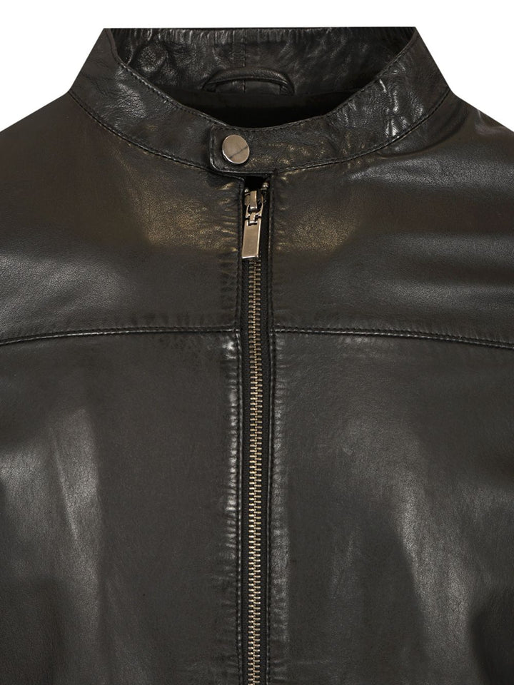Al Duca D'Aosta Black Leather Biker Jackets - Black | 06e9dd99025ea89a8e8b1892d30c2b34e280250a