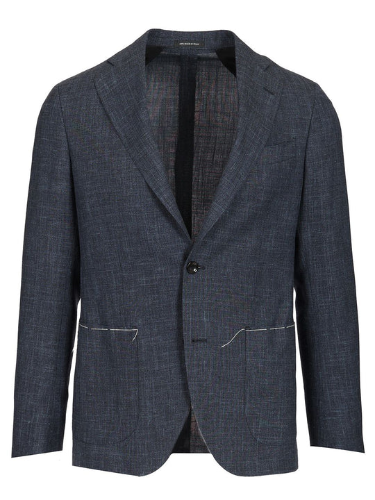 Melange Unlined Jacket Jackets Blue