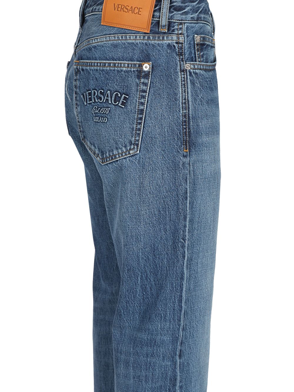 Versace Stone Washed Jeans - Blue | 02810ea930c3b16bfeeeb6b526400ba319a76560