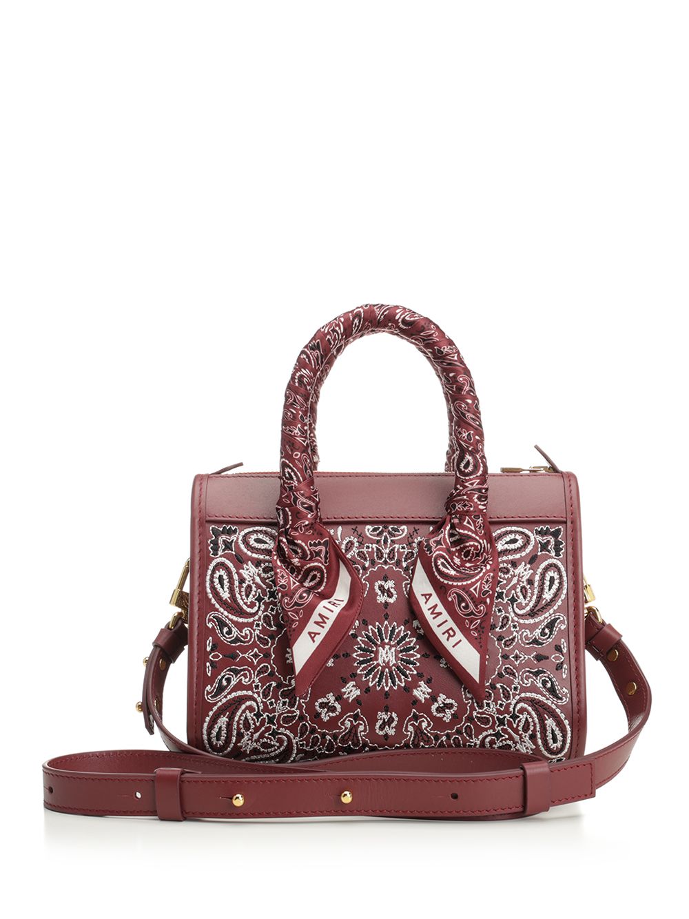 Amiri Bandana Micro Triangle Handbags - Bordeaux | 3b370773e20313eeb1d2aedc482038047a93f33d