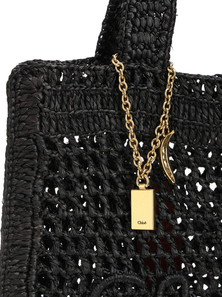 Chloe' Estate Banana Shoulder Bags - Black | 34c761d137eab0193cbb8ab1758ed37682075f1d