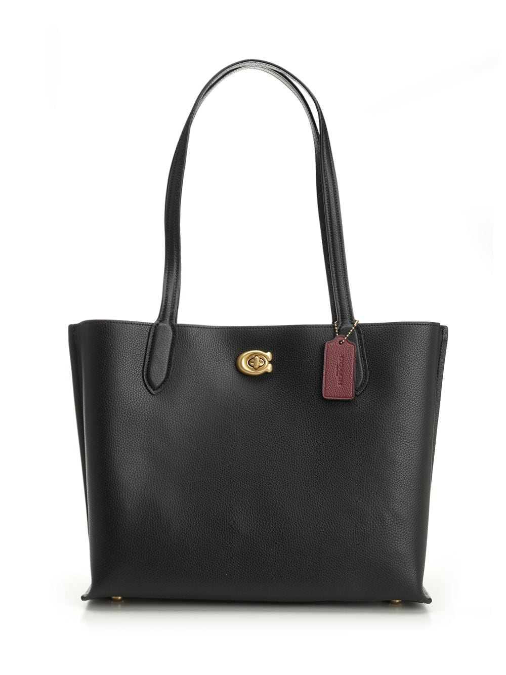Coach Polished Pebble Leaather Willow Tote Shoulder Bags - Black | 560394f75f175fd89544b99462d3a92263859ac4