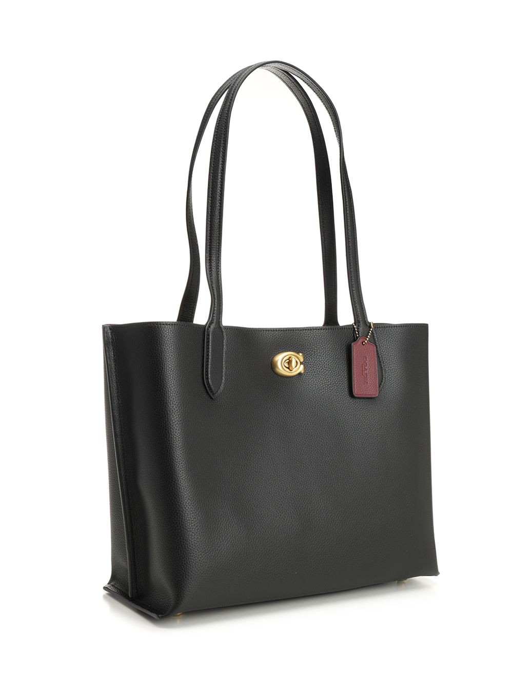 Coach Polished Pebble Leaather Willow Tote Shoulder Bags - Black | d2834a7e65edd2f5b4bc8510f4b5b3ba54d700e2