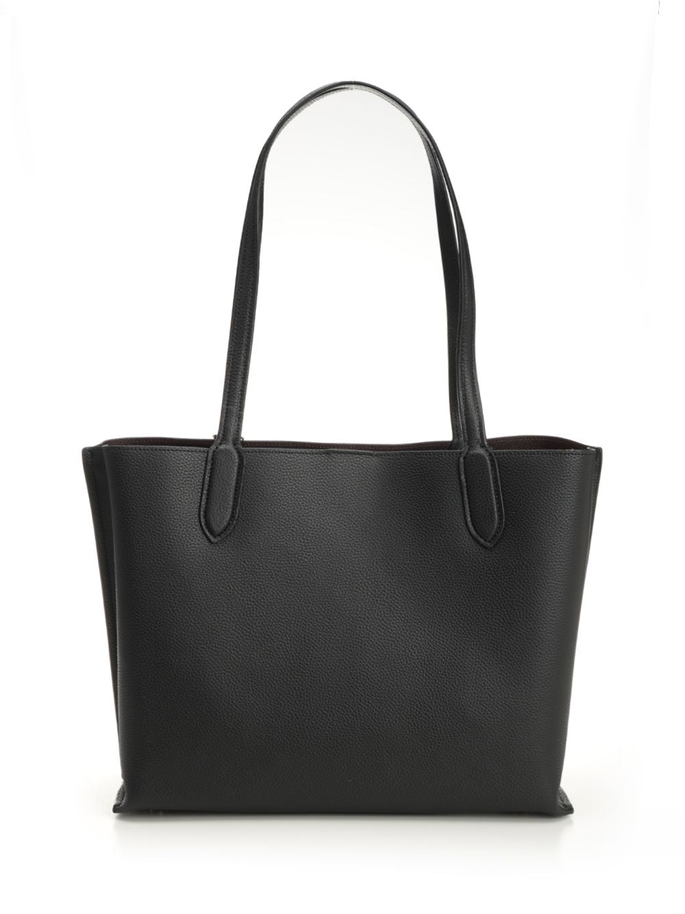 Coach Polished Pebble Leaather Willow Tote Shoulder Bags - Black | 1eeee517663371efc8a42559a13fe33aaf3acaba