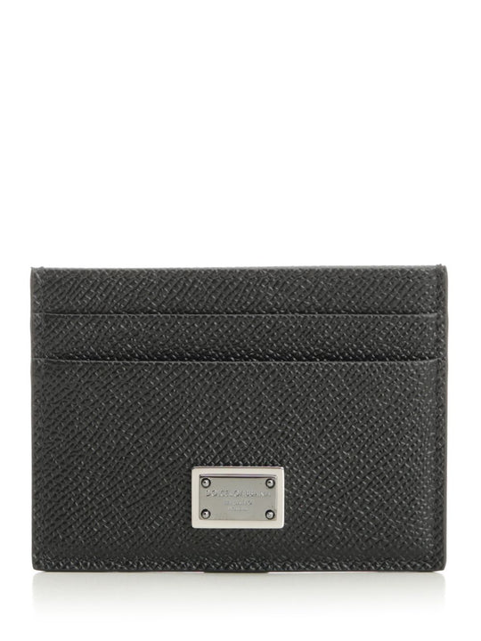Leather Card Holder Small Leather Goods Black