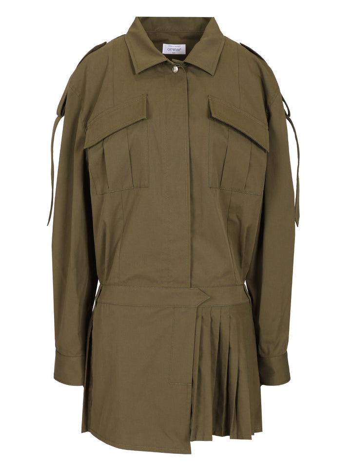 Off-White “Savana” Dress Dresses - Green | 8be76cbef5c89e449b876d295f593bac9c3c6eac