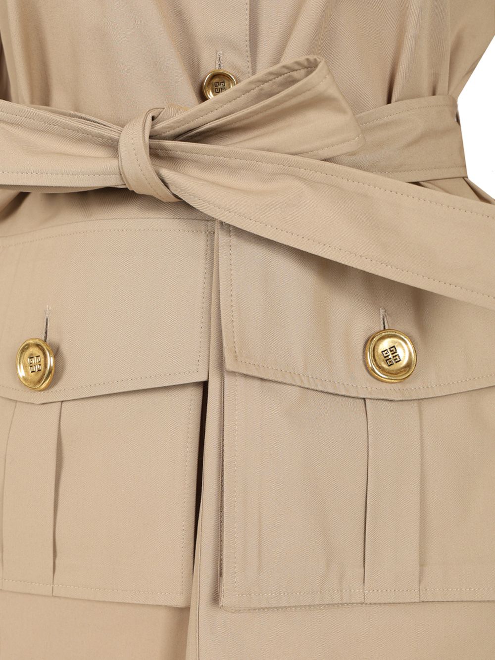 Givenchy Poplin Safari Dress Coats - Brown | 9db6cc1224eeb161c3927e59fb87deca7c31b4e5
