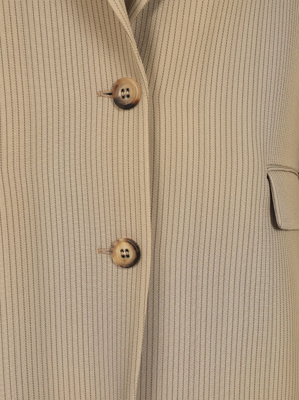 Golden Goose Deluxe Brand Single-Breasted Pinstriped Jacket Jackets - Beige | bbc448d839b118664634942b4672b94af9bd4ce4