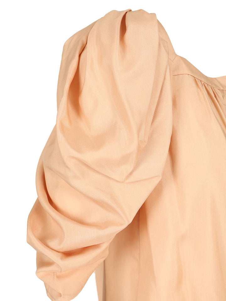 Chloe' Biscuit Pink Pleated Top Tops - Rose | 56a06e1c1a6d0fbb86eda9db8375522643a62263