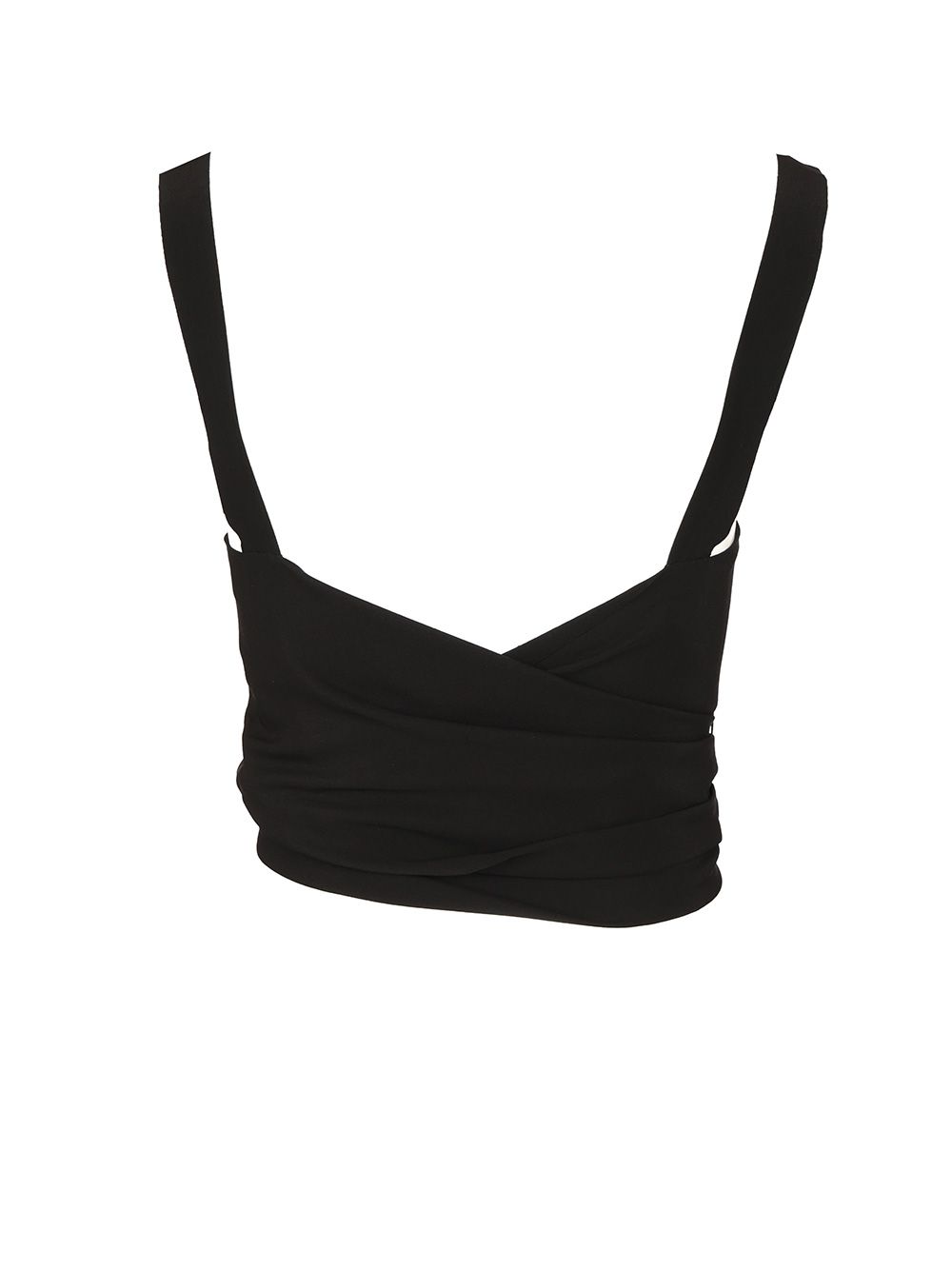 Chloe' Silk Crop Top Tops - Black | 7f2c5c2befc4765b1e9fa36cebd679ea760a8919