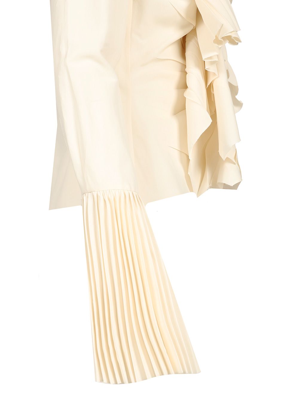 Mcqueen Pleated Blouse With Ruffles Shirts - White | c6bd959ff97a1bb734e5b4b1abc0ef66da72f702