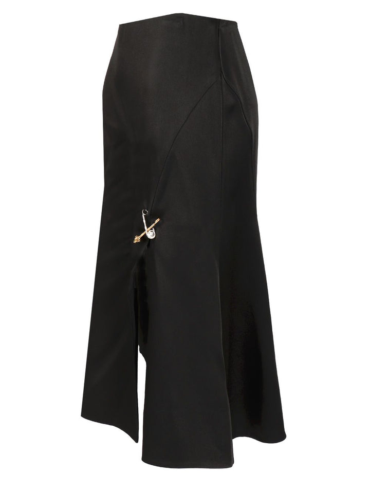 Versace Satin Midi Skirt Skirts - Black | 717bd2990b5c923ee0b15b5d210e19cc81b8faed