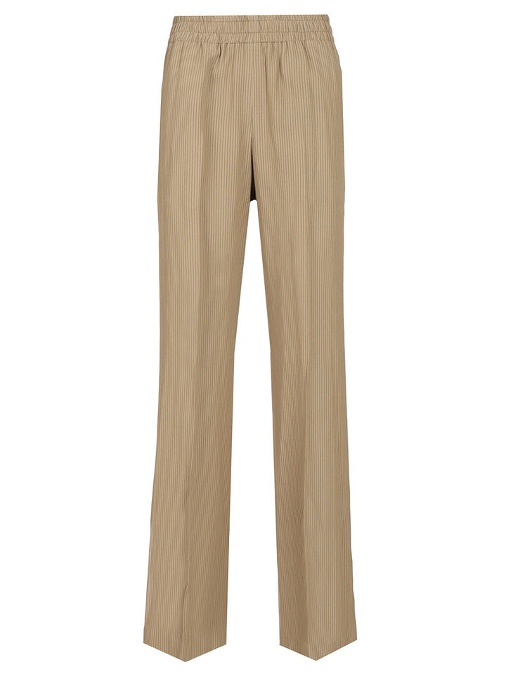 Golden Goose Deluxe Brand Beige Pinstriped Trousers - Beige | b13f7fe6bd852250fe3ac8f70311871afffd3073