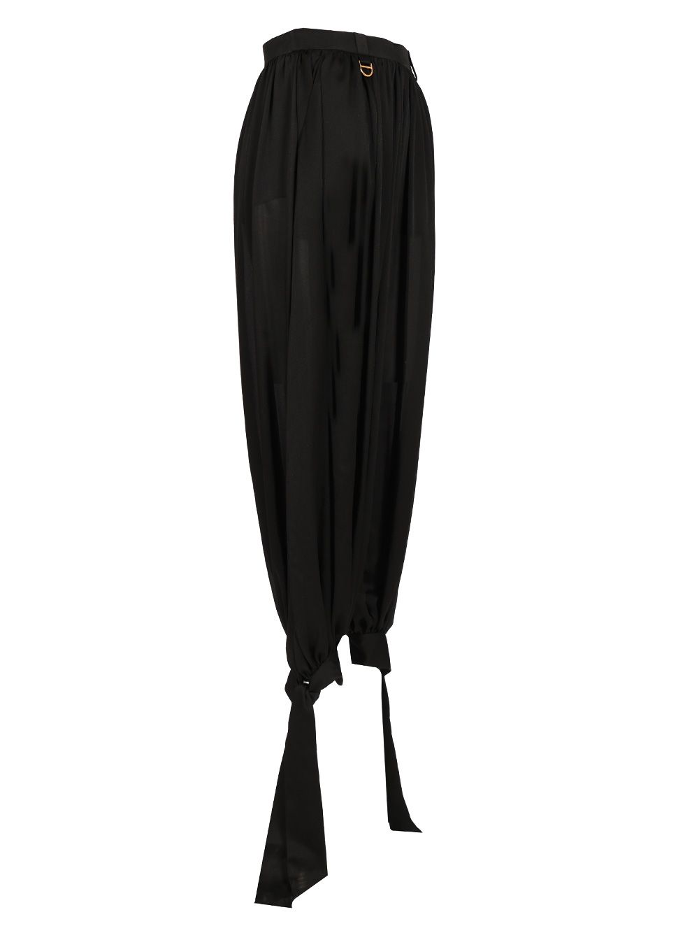 Chloe' Flowing Silk Trousers Skirts - Black | 549dc682a2f5d07d97eda31c79044b249a6dbaf7