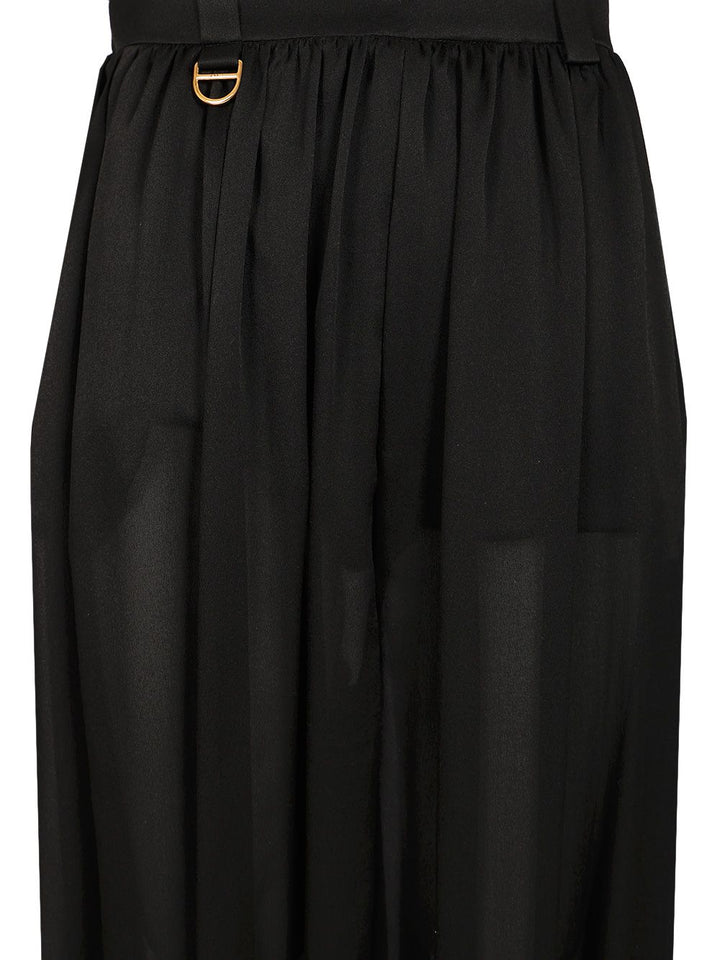 Chloe' Flowing Silk Trousers Skirts - Black | e503b1f6367474493edf1f7a32594aba95baa556