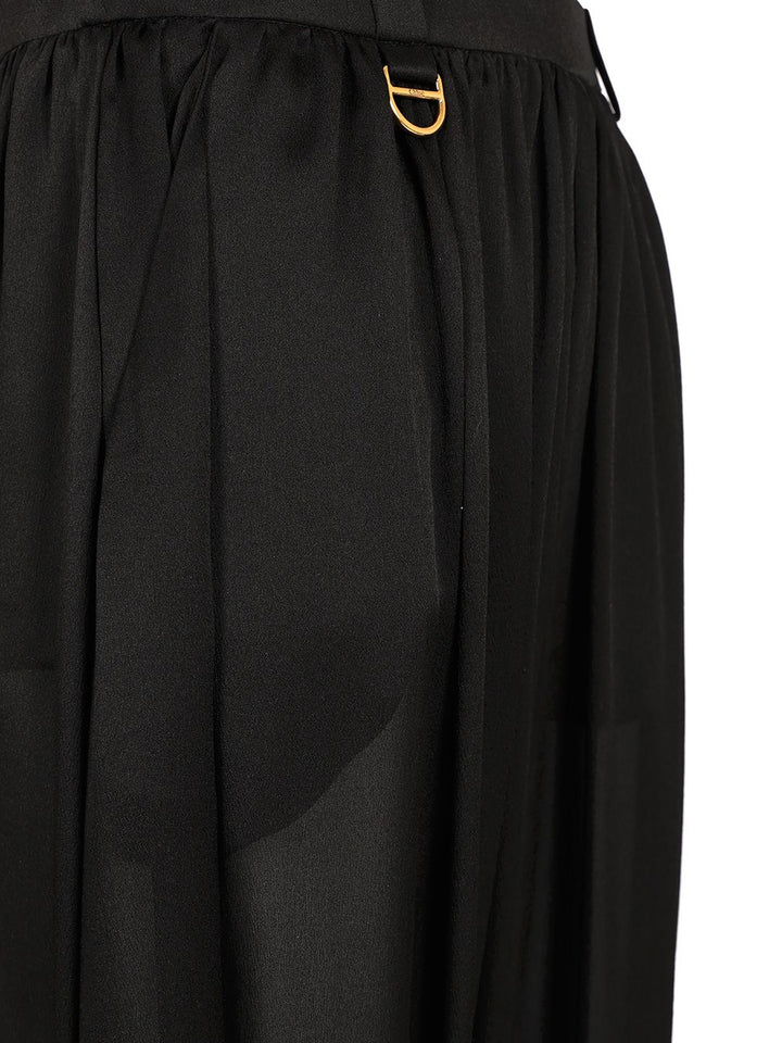 Chloe' Flowing Silk Trousers Skirts - Black | 0e5168d1c1fd06ff4fa2ab16f31ed49c1314f4b7