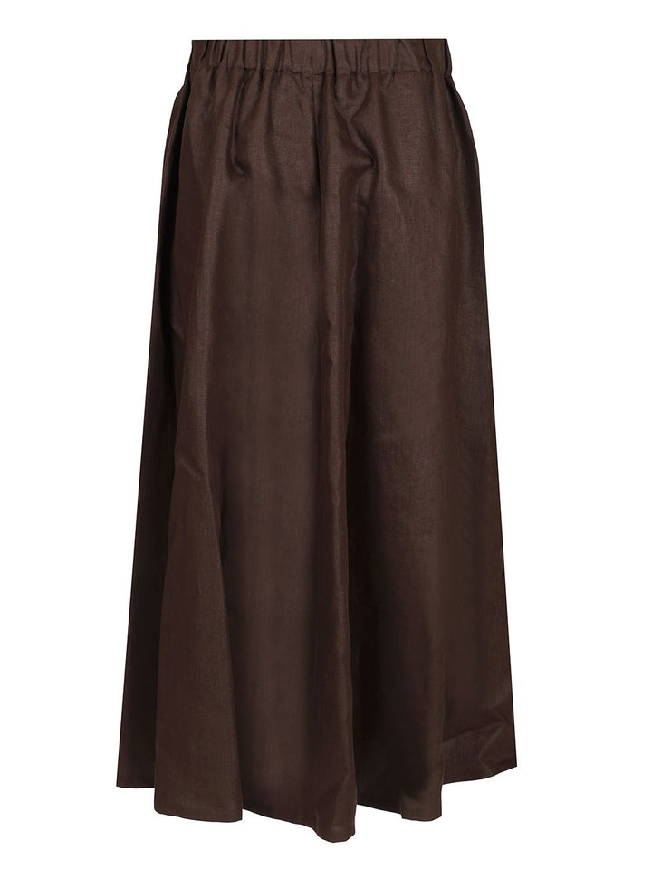 Brunello Cucinelli Skirt Glossy Linen Skirts - Brown | 8272fa30ff505dd73d96bf2996bf8db054866975