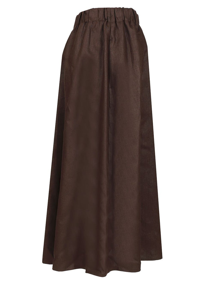 Brunello Cucinelli Skirt Glossy Linen Skirts - Brown | a5bc648cb5d8fb9d9fdccf6995a772b4cfa7871e