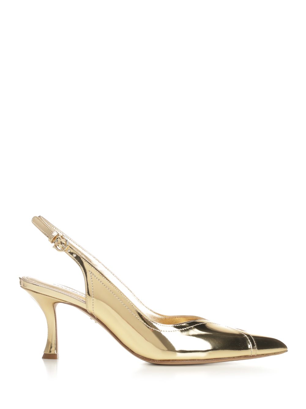 Ferragamo Laminated Leather Slingback Scarpe basse - Gold | 00b02969c16ba39023f598a446b1965b0f502a42