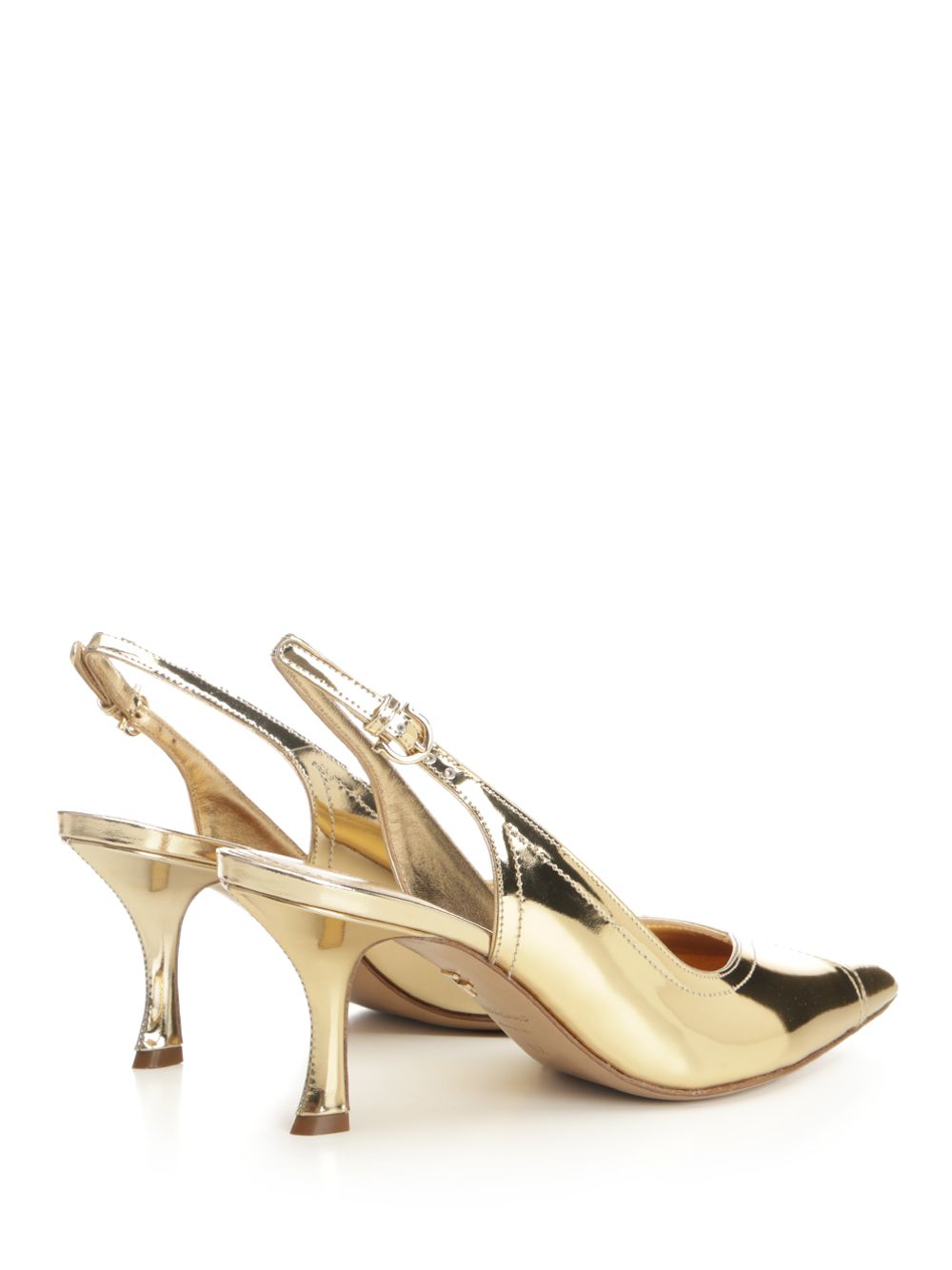 Ferragamo Laminated Leather Slingback Scarpe basse - Gold | 39891cb89b7d146a7e543752e5b08207d3660cae