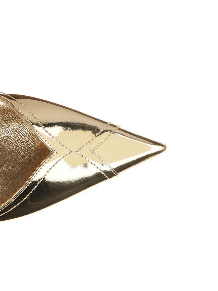 Ferragamo Laminated Leather Slingback Scarpe basse - Gold | b54477aadfd438fcf1d9a8cb4e43137bda7d753d