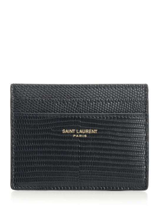Saint Laurent Paris Signature Card Holder Wallets Black