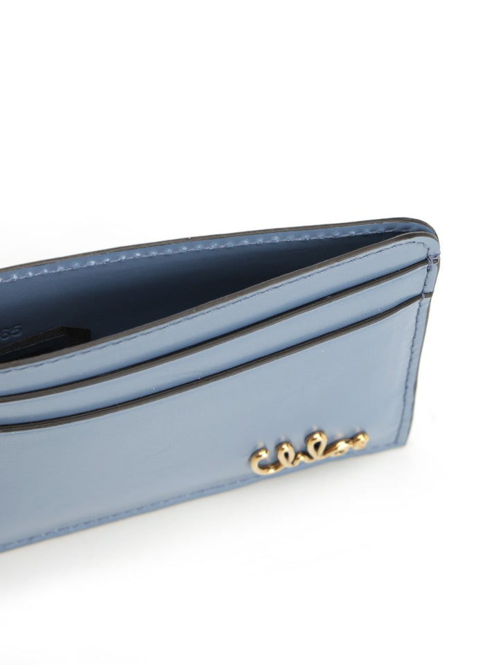 Chloe' Chloé Iconic Wallets - Blue | 20f0325f5474833390f71f8efaaf1a77f340e45d