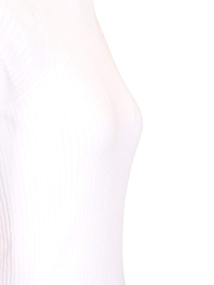 Sportmax Ribbed Cotton T-Shirt Tops - White | 90554c4b27d323c7f66f4be7582aa61be3f705ad