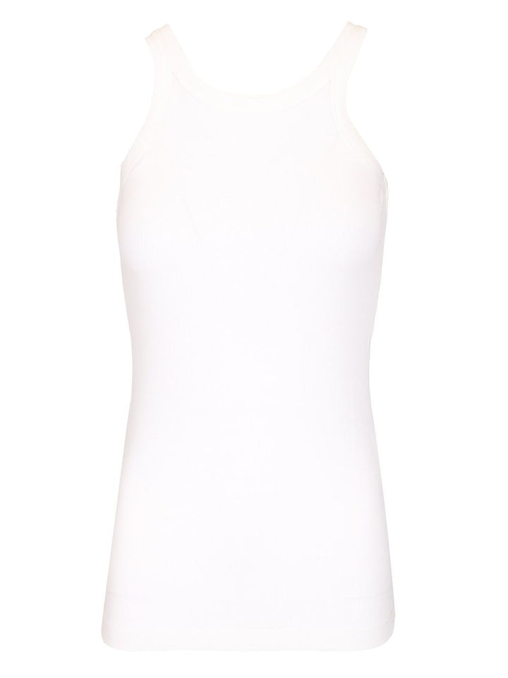 Sportmax Ribbed Top Tops - White | 35bc7c75eeebff6a3456c49c4e0b1dbfa2d3522d