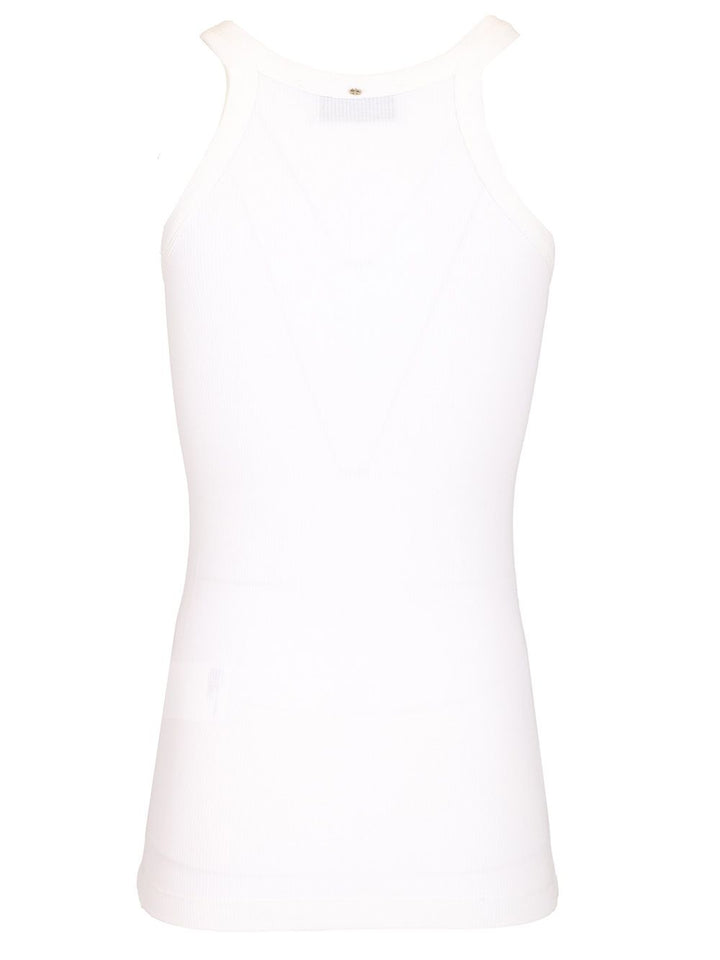 Sportmax Ribbed Top Tops - White | e41044ddc9d98e41fcefa804aa0994abbe80aea9