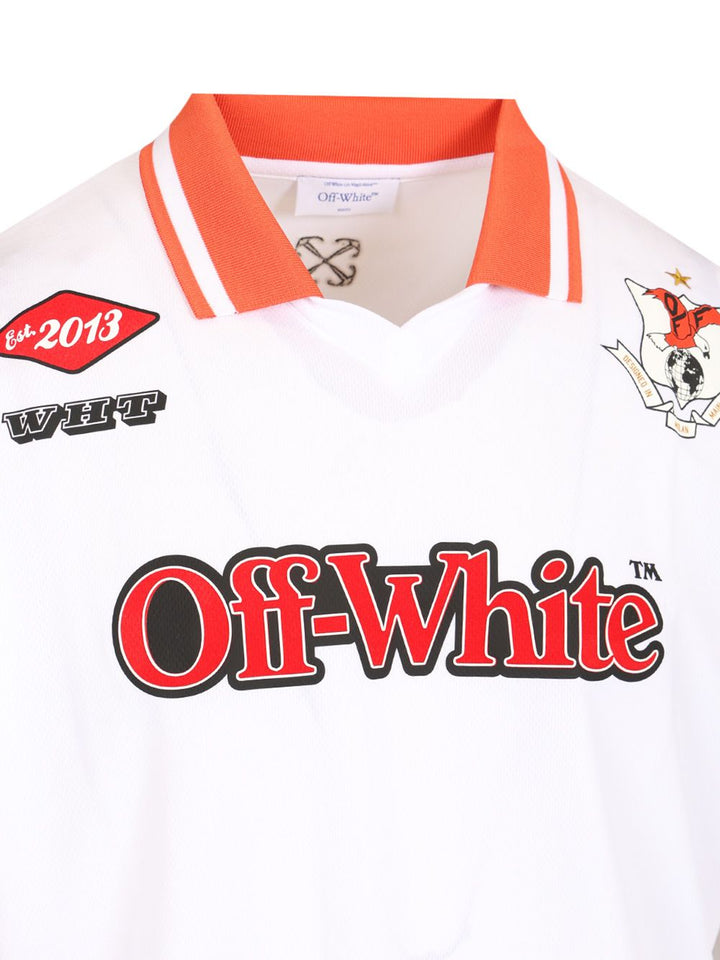 Off-White Eagle Soccer S/S Polo White - Red T-Shirt - White | 8522f89e15e65be8cb52a5adef9468976cb0ef25