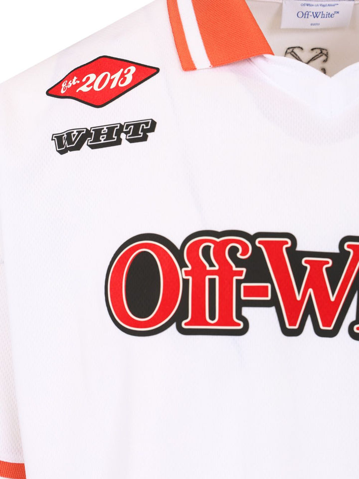 Off-White Eagle Soccer S/S Polo White - Red T-Shirt - White | 59345b31be37e498011aff95caf317ebff8f533c