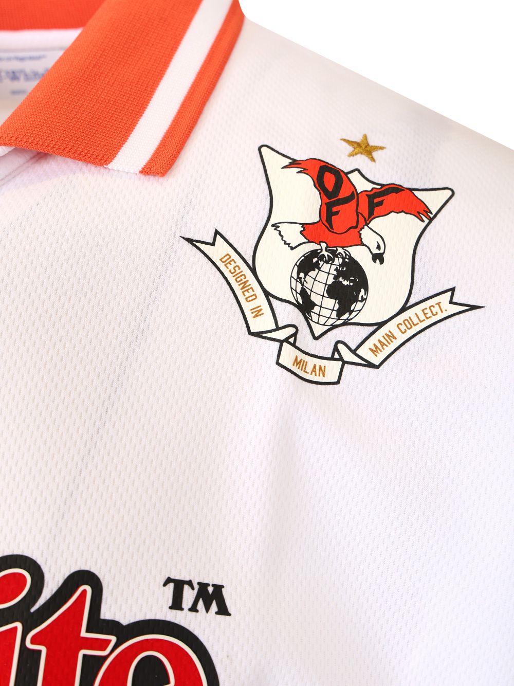 Off-White Eagle Soccer S/S Polo White - Red T-Shirt - White | 96de43ec289d83c2b886d21a9f7cbcbcef2a23c9