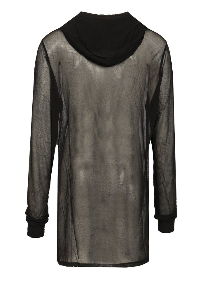 Rick Owens Top With Hood T-Shirt - Black | 331fb4efefd92fa2b6d457313157bfa596a684ca