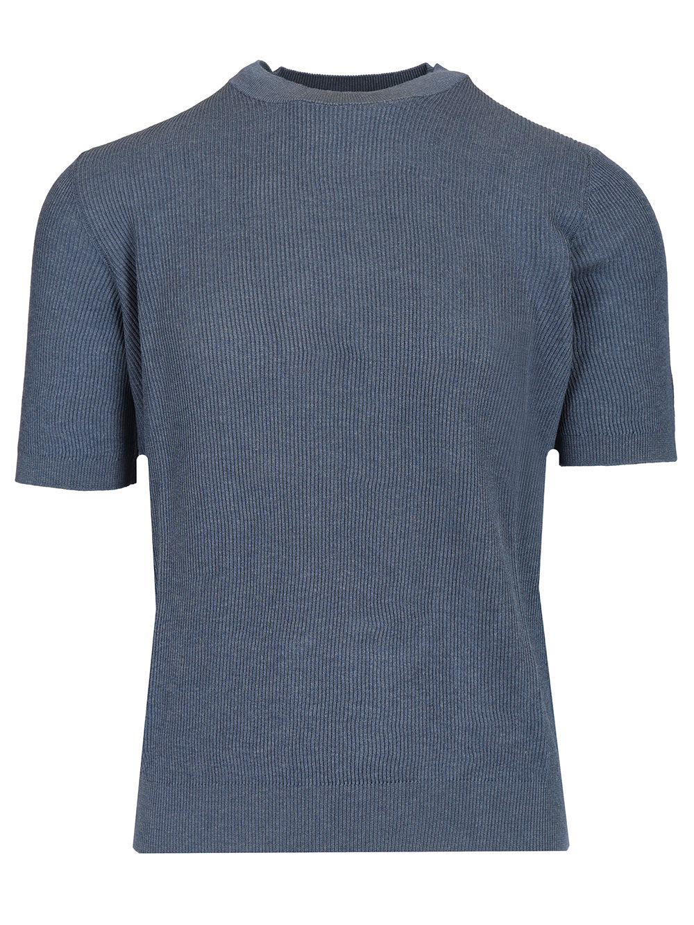 Mauro Ottaviani Ribbed T-Shirt - Blue | 6b262667fe967bffdd59e4a8ba54f150c0f801fa