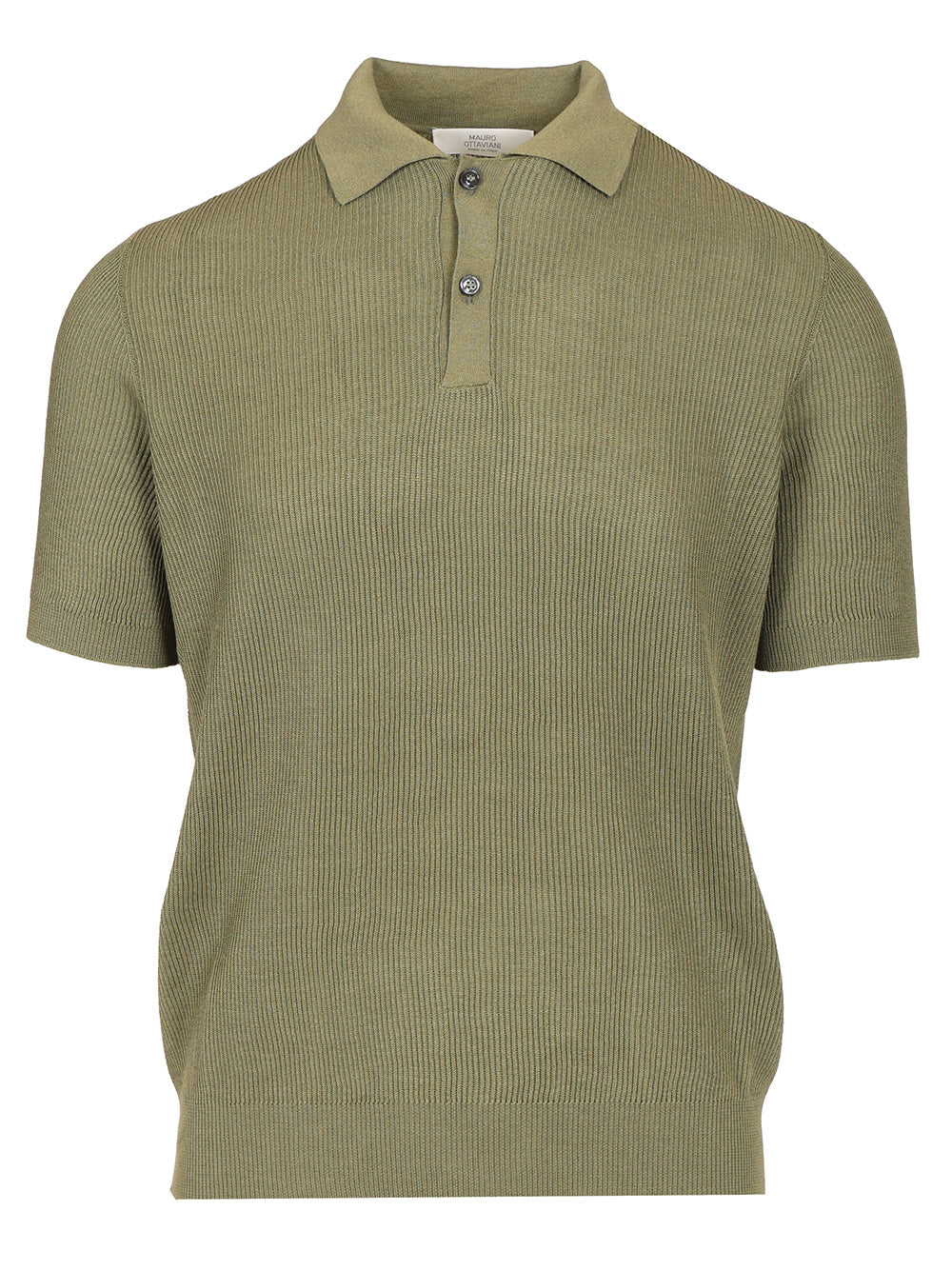 Mauro Ottaviani Ribbed Polo shirt - Green | 4ce7f2c5edc6ce9e7f90b249bb9a2c5da47ebd30