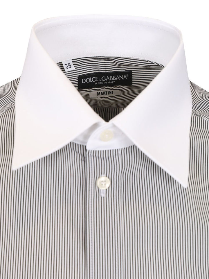 Dolce & Gabbana Striped Cotton Poplin Shirt Shirts - Multicolor | 55dc5d2c956eac645225aa8e9c7c11c37ddff1f9