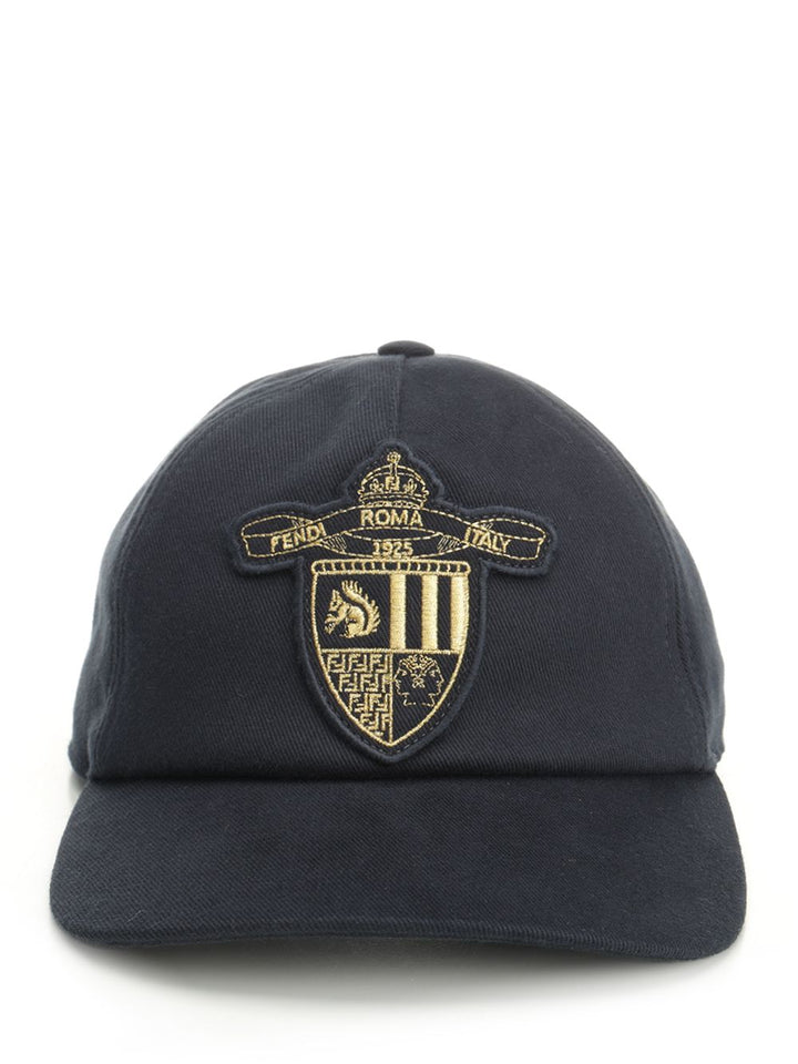 Fendi Cotton Baseball Cap Hats - Blue | 12810c667afde22171cd1595bed9478529d4695f