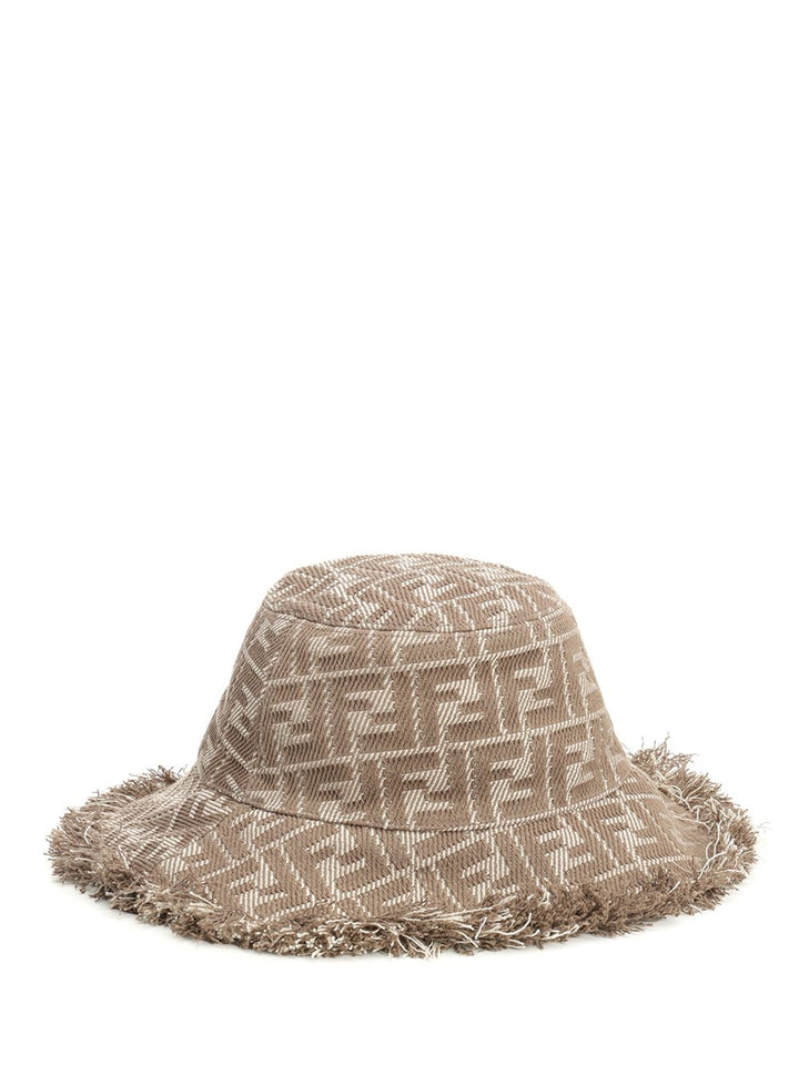 Fendi Jacquard Hat Hats - Beige | 2e71b25cd2d1d98acd8530f87095a2fd969451ea