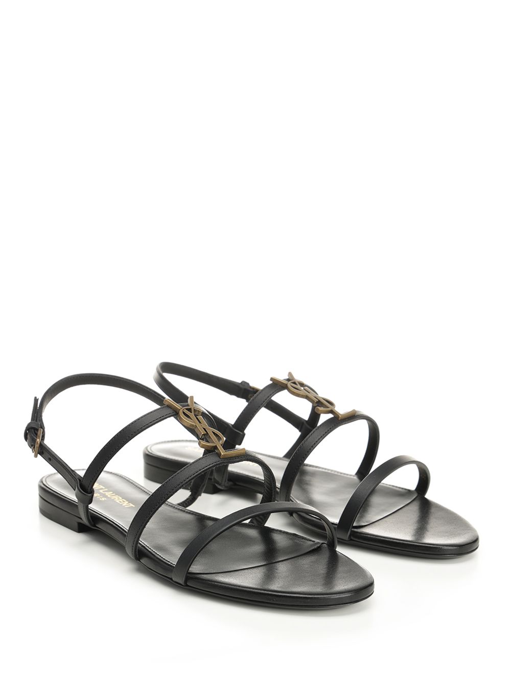 Saint Laurent New Cassandra Sandals - Black | 982bcc652a8262542e3d7a06bc7a3ba261ef79c2